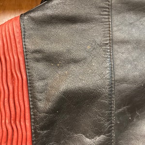 Vintage 1960s Bates Label Two-Tone Detail Leather Jacket, 60s Cafe Racer, 60s Jacket, 60s Motorcycle Jacket, Vintage Clothing image 6