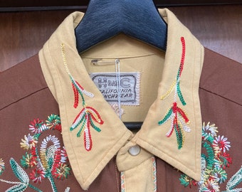 Vintage 1950's “H Bar C” California Ranchwear Western Cowboy Rayon