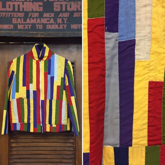 Vintage 1960’s Patchwork Stripe Detail Zipper Jack
