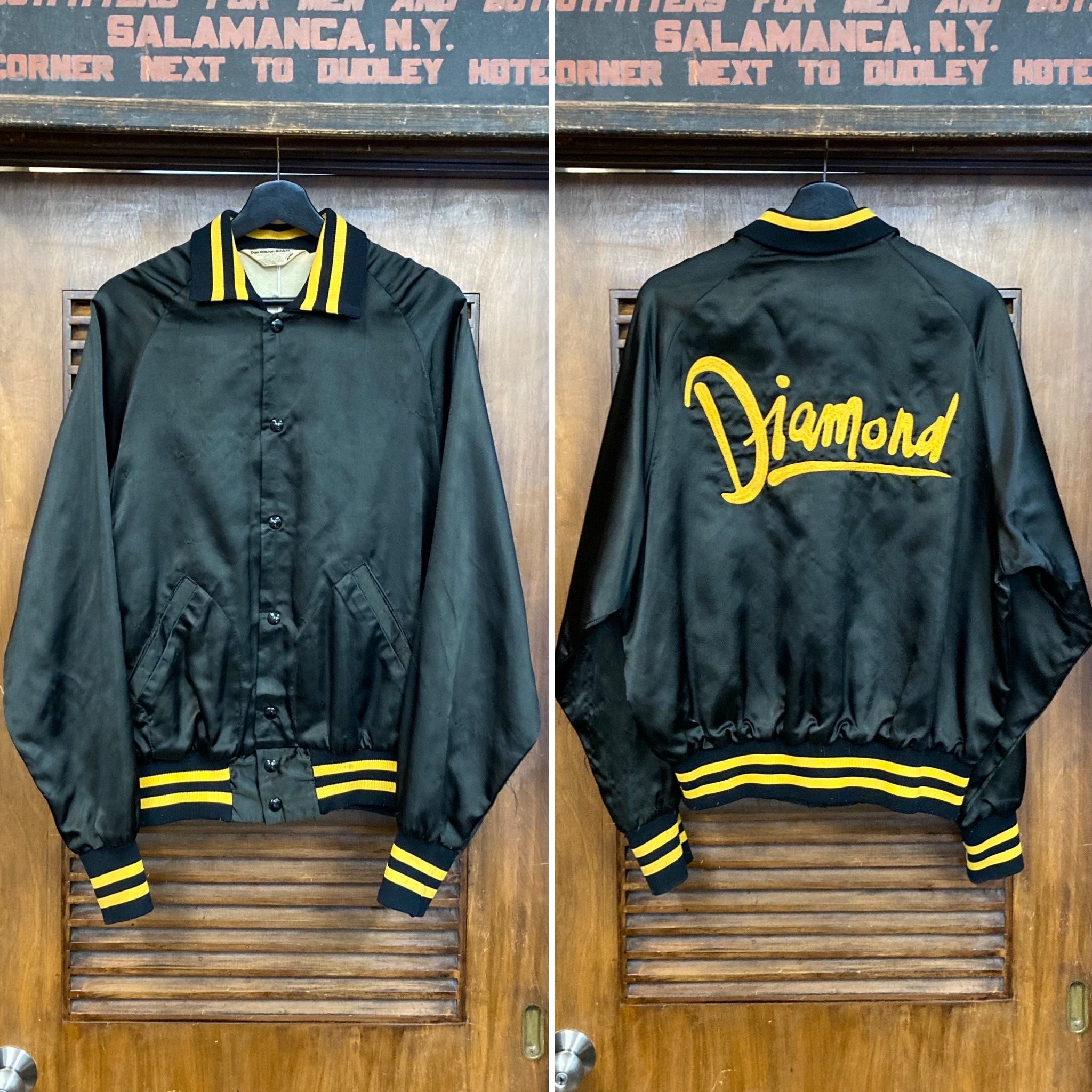 ジャケット・アウター 70's SUWANEE SPRINGS LETHER WORKS Jacket Vintage 1970's “neil Diamond” Folk Rock Singer Satin