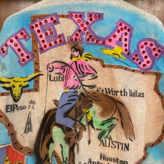 Vintage 1980’s Texas Theme Painted with Jewels De… - image 7