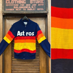 Vintage 1960s Houston Astros Baseball Warm up MLB Sweater 