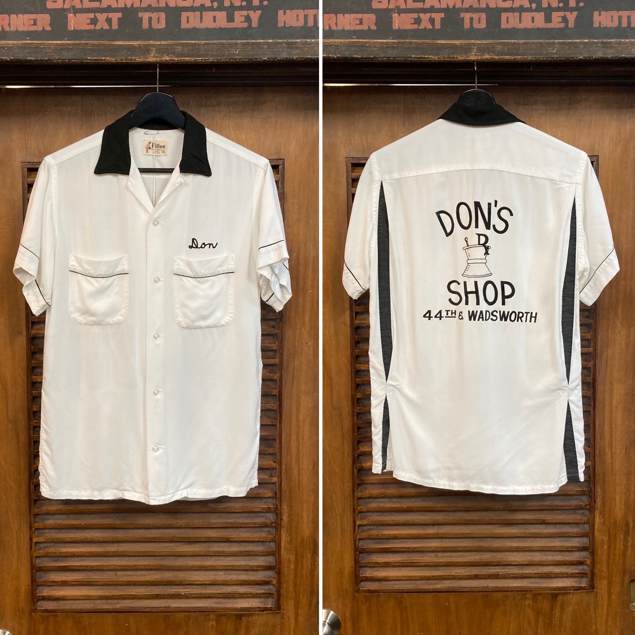 Vintage 1950's Hilton “don's Shop” Pharmacy Rayon Flocked