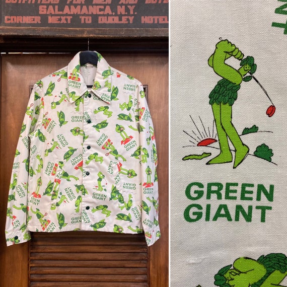 Vintage 1970’s Green Giant Pop Art Cartoon Jacket,