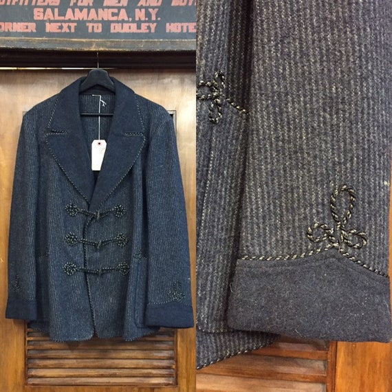 Vintage 1930’s Two-Tone Brocade Workwear Smoking J