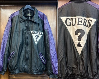 Vintage 1980’s “Guess” Brand New Wave Hip Hop Leather Jacket, 80’s Jacket, 80’s Leather, 80’s Oversize Fit, 80’s Hip Hop, Vintage Clothing Vintage 1980’s “Guess” Brand New Wave Hip Hop Leather Jacket, 80’s Jacket, 80’s Leather, 80’s Oversize Fit, 80’s Hip Hop, Vintage Clothing