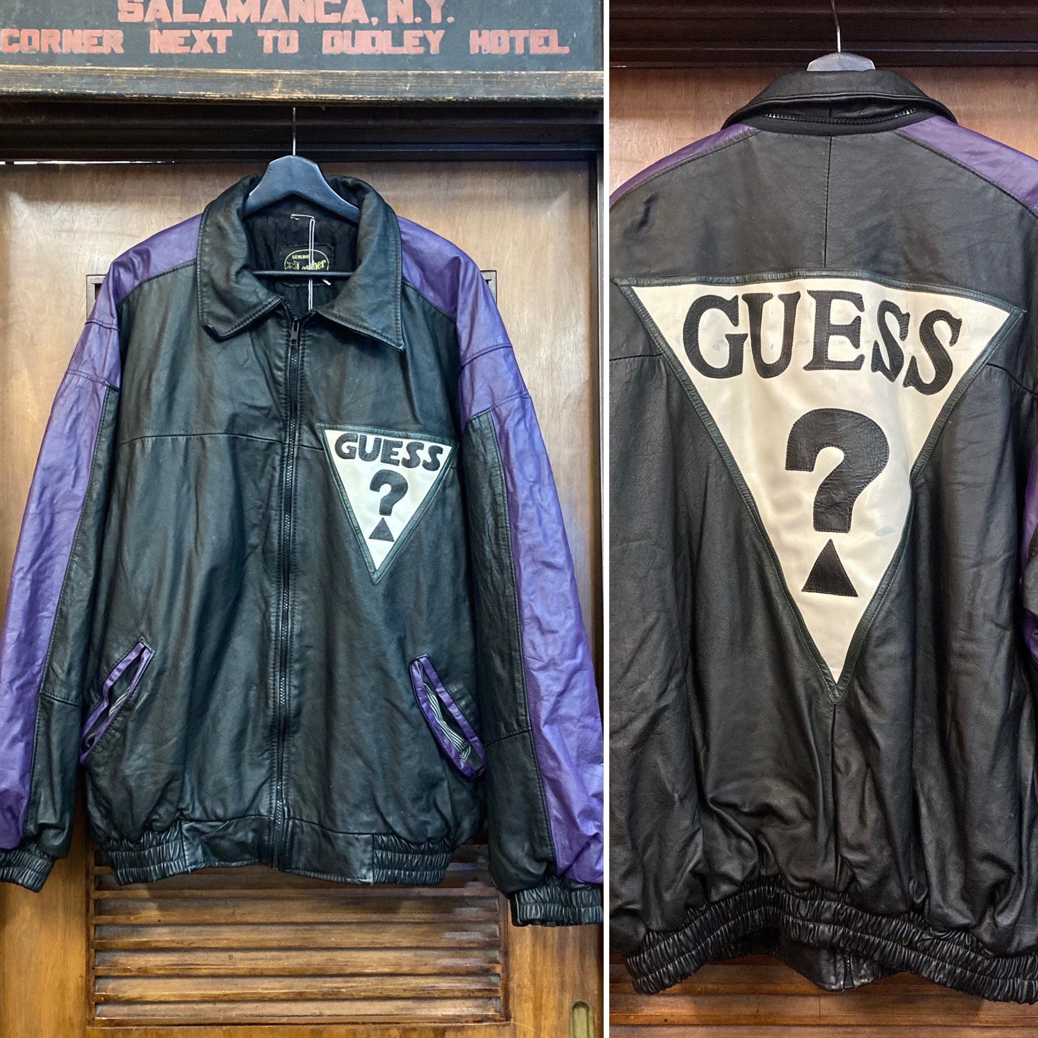 Vintage 1980s guess Brand New Wave Hip Hop Leather Jacket - Israel