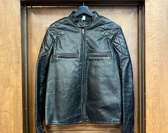 Vintage 1960's Cafe Racer Leather Jacket Great Details, 60's