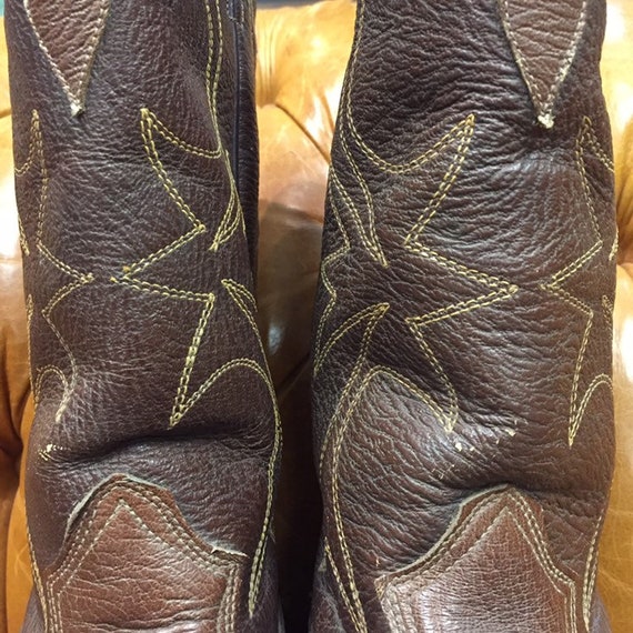 Vintage 1960’s Western Cowboy, Brown Western Boots, Rockabilly Boots, Vintage Cowboy Boots, Western Boots, Vintage Boots, 1960’s Boots View 4