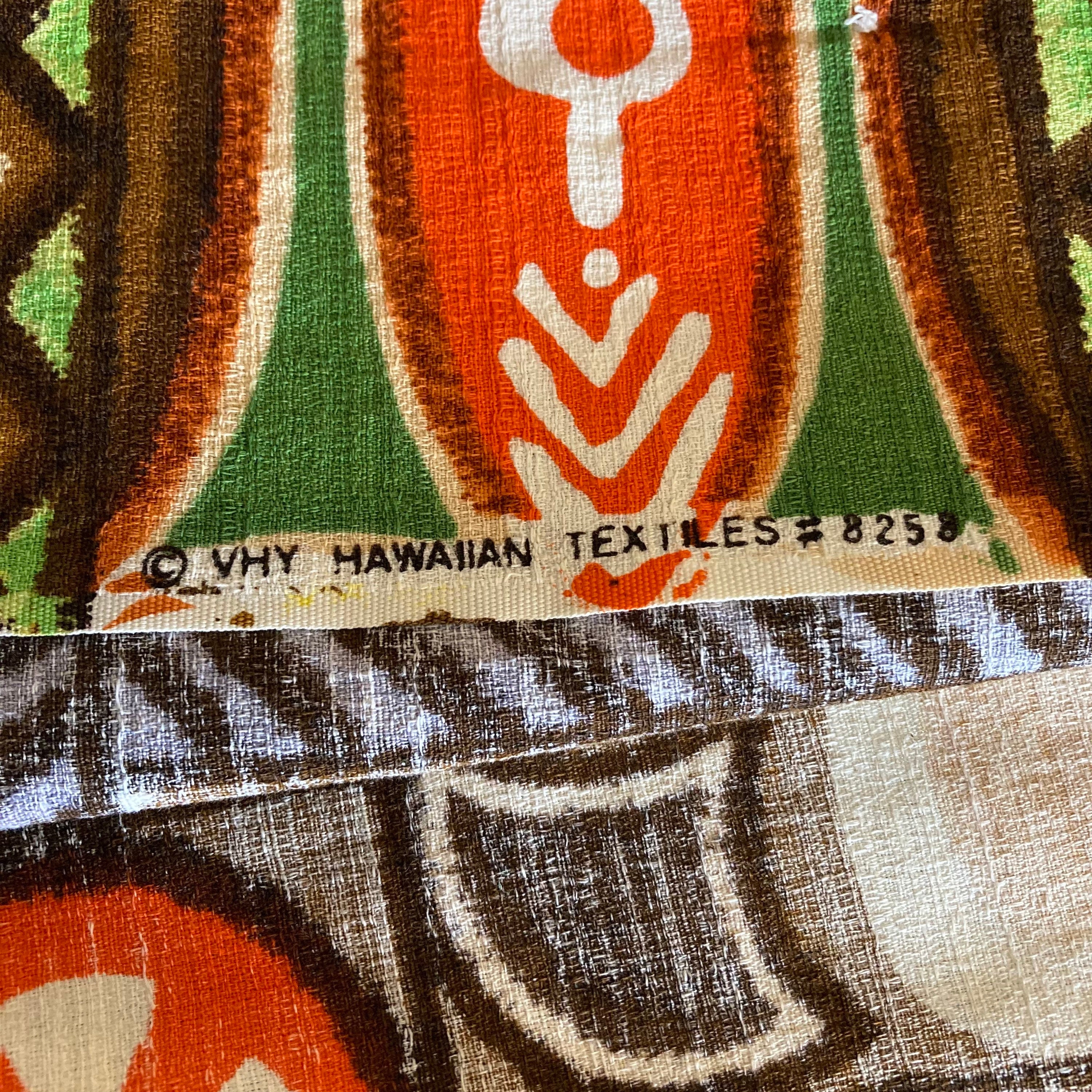 Vintage 1960's Atomic Tiki Mod Barkcloth Loop Kraag Hawaiiaanse Shirt 60's Vintage Kleding Kleding Gender-neutrale kleding volwassenen Tops & T-shirts Oxfords 