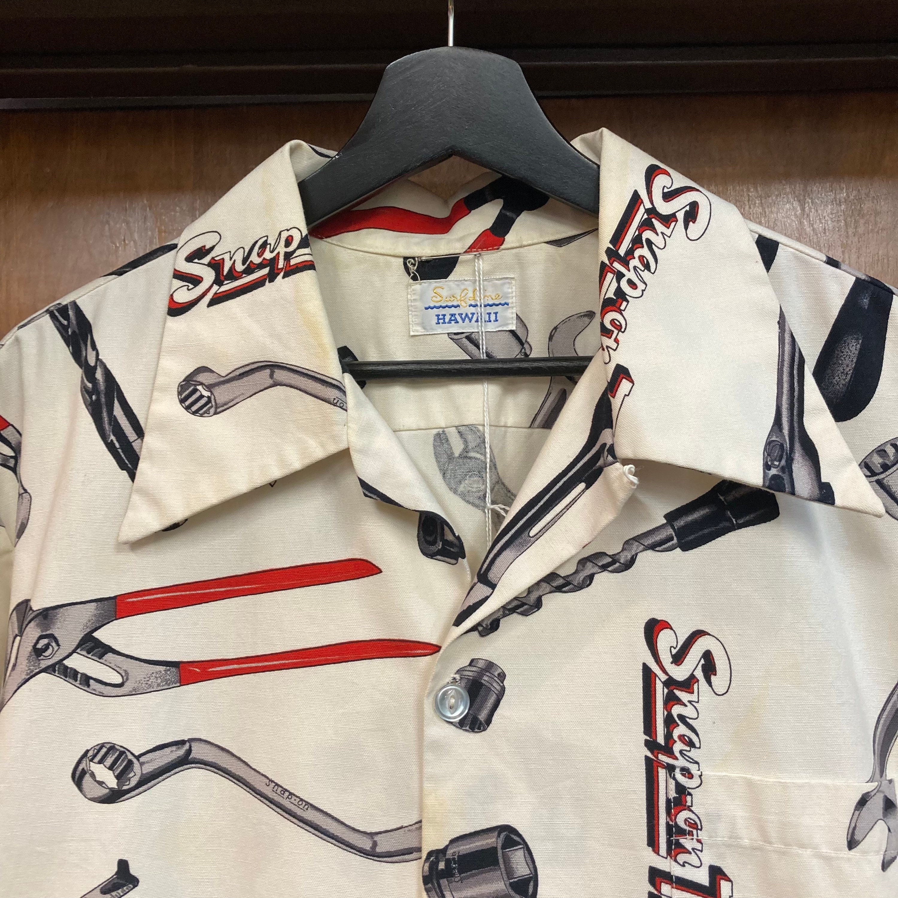 surf lineビンテージ アロハシャツ snap-on スナップオン