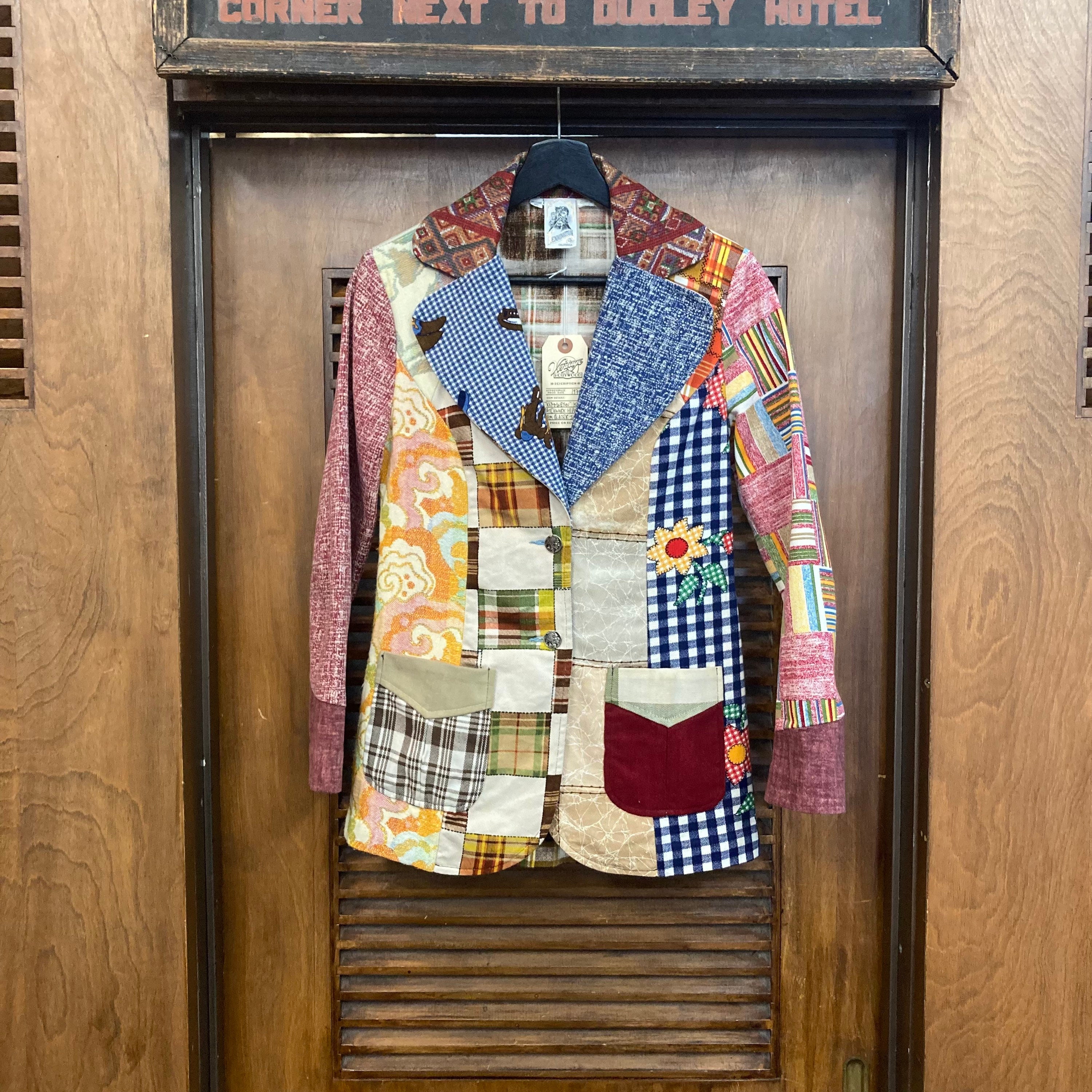 Vintage 1970's “kennington” Krazy Patchwork Hippie Glam