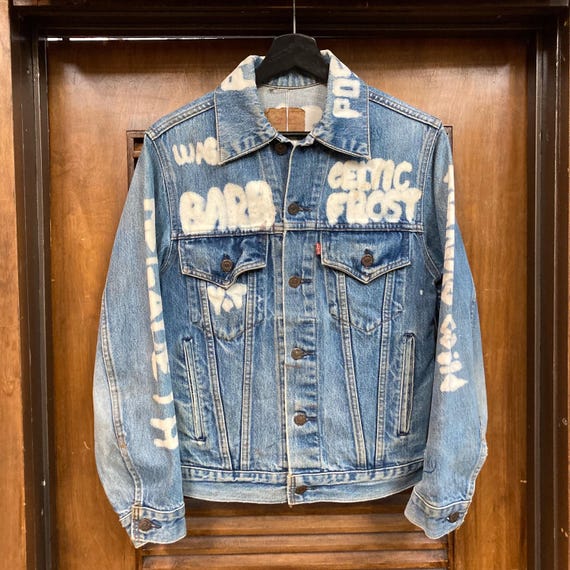 Vintage Levi's 4 Pocket Custom Stryper Patch Denim Jean