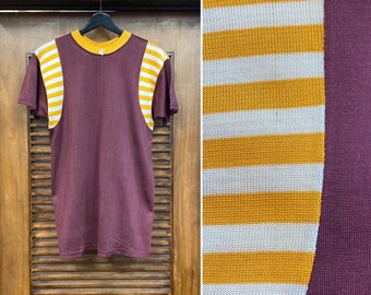 Vintage 1950's -Deadstock- Two-Tone Durene Jersey Mod Style Rockabilly T-Shirt, 50's Vintage Clothing