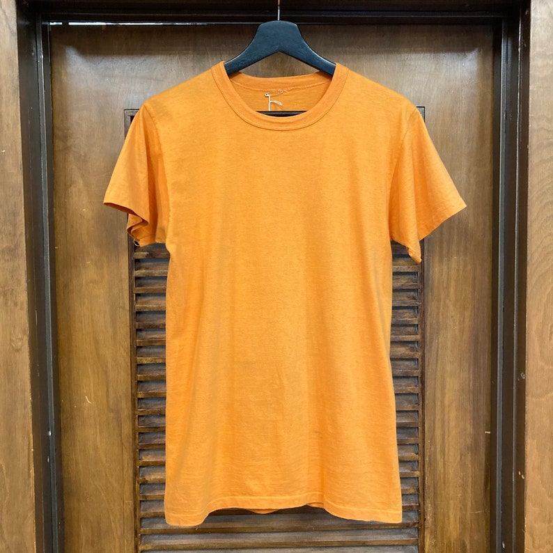 Vintage 1970s Hot Rod Drag Race Orange Cotton Back Print T-Shirt, 70s Tee Shirt, Vintage Clothing image 2