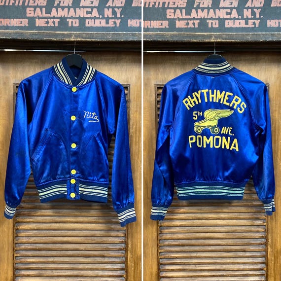 Vintage 1950's Roller Rink Skating Satin Bomber Jacket Vintage 1950's Roller Rink Skating Satin Bomber Jacket