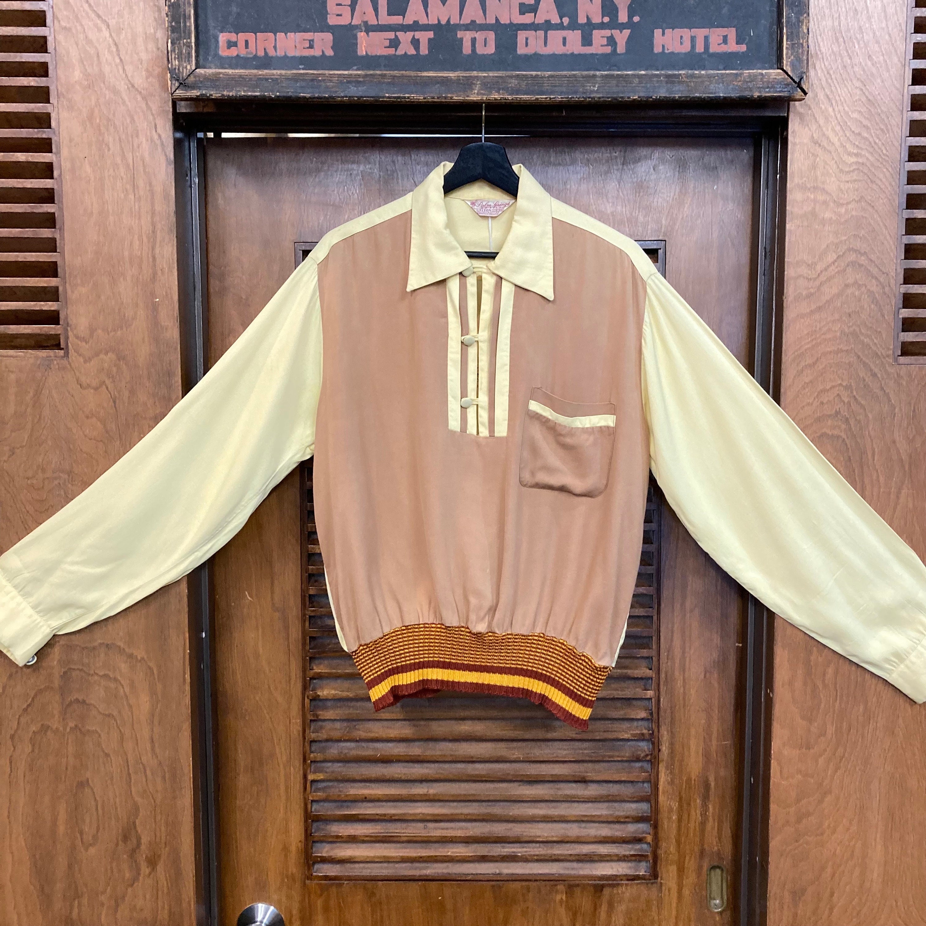 Vintage 1950's Two-tone Rayon Gabardine Gaucho Pullover Vintage 1950's Two-tone Rayon Gabardine Gaucho Pullover