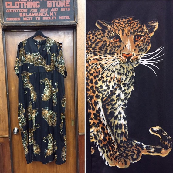 Vintage 1960’s Leopard Print Caftan Dress, 1960’s