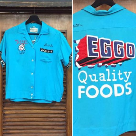 Vintage 1950’s Mr. Eggo “Barb” Rayon Bowling Top,