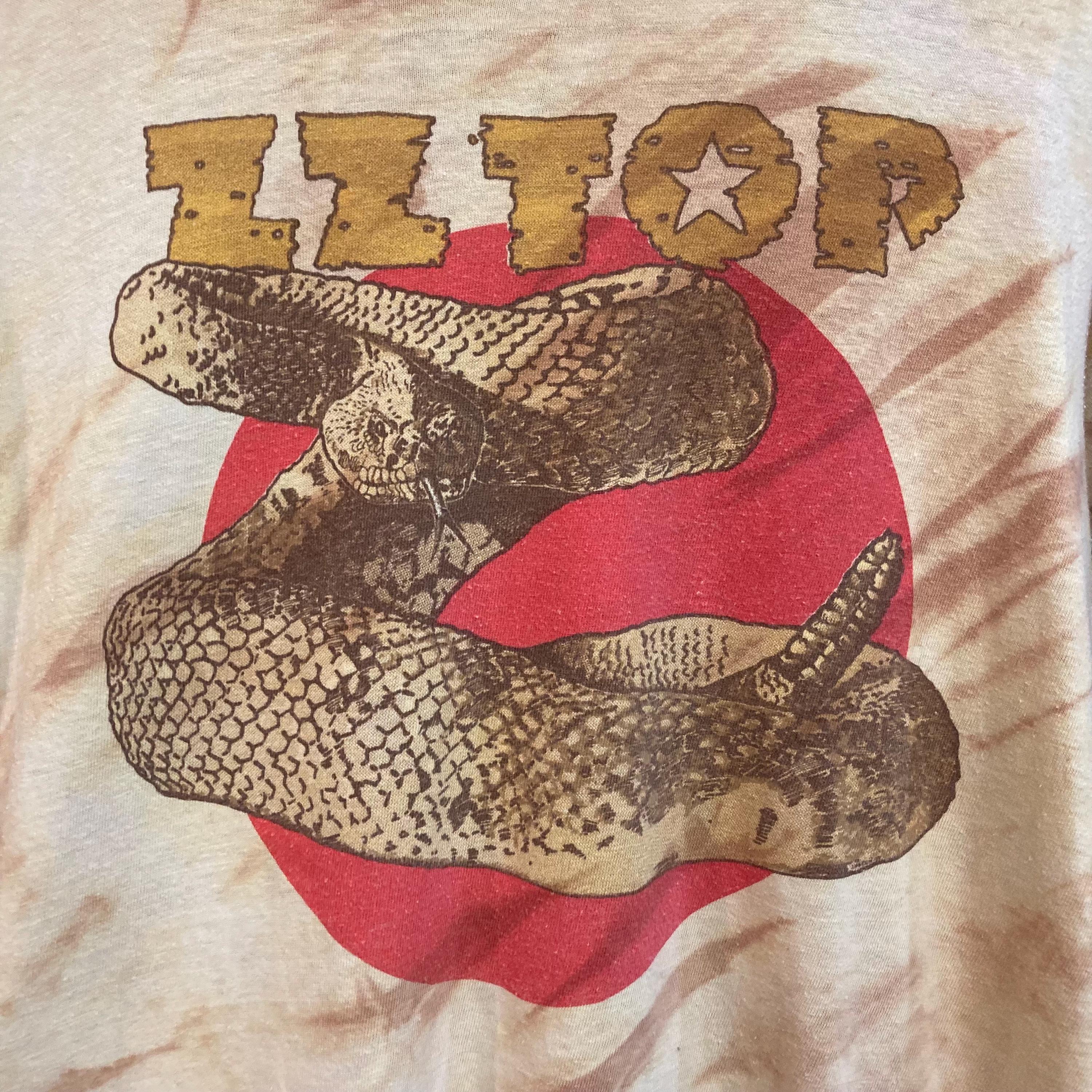 トップス 1970s vintage tshirt snake Vintage 1970's ZZ Top Rock Band Cotton T-shirt, Rattle Snake