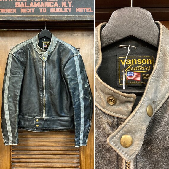 Vintage 1980’s “Vanson” Brand Leather Cafe Racer J