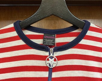Vintage 1960's “campus” Hippie Mod Stars X Stripes Knit Pop