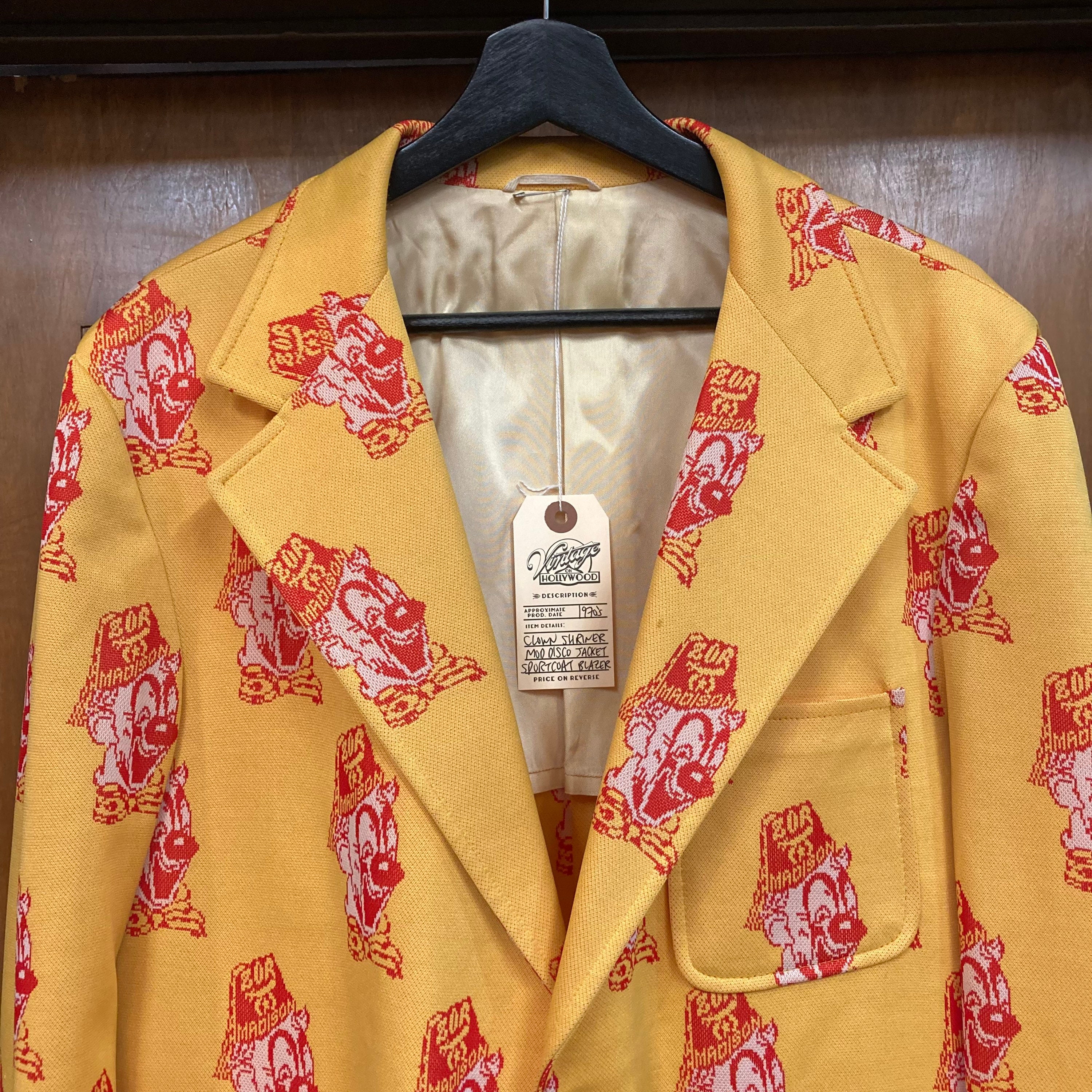 Vintage 1970's Clown Shriner Mod Disco Jacket Sport Coat