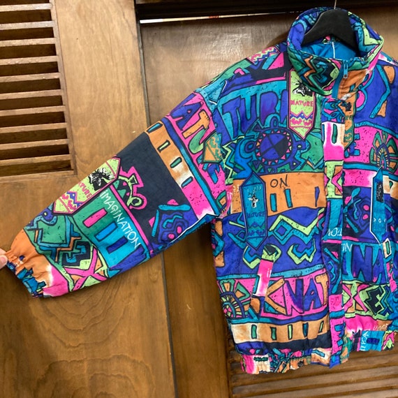 Vintage 1990’s Graffiti Hip Hop Ski Jacket, 90’s … - image 5