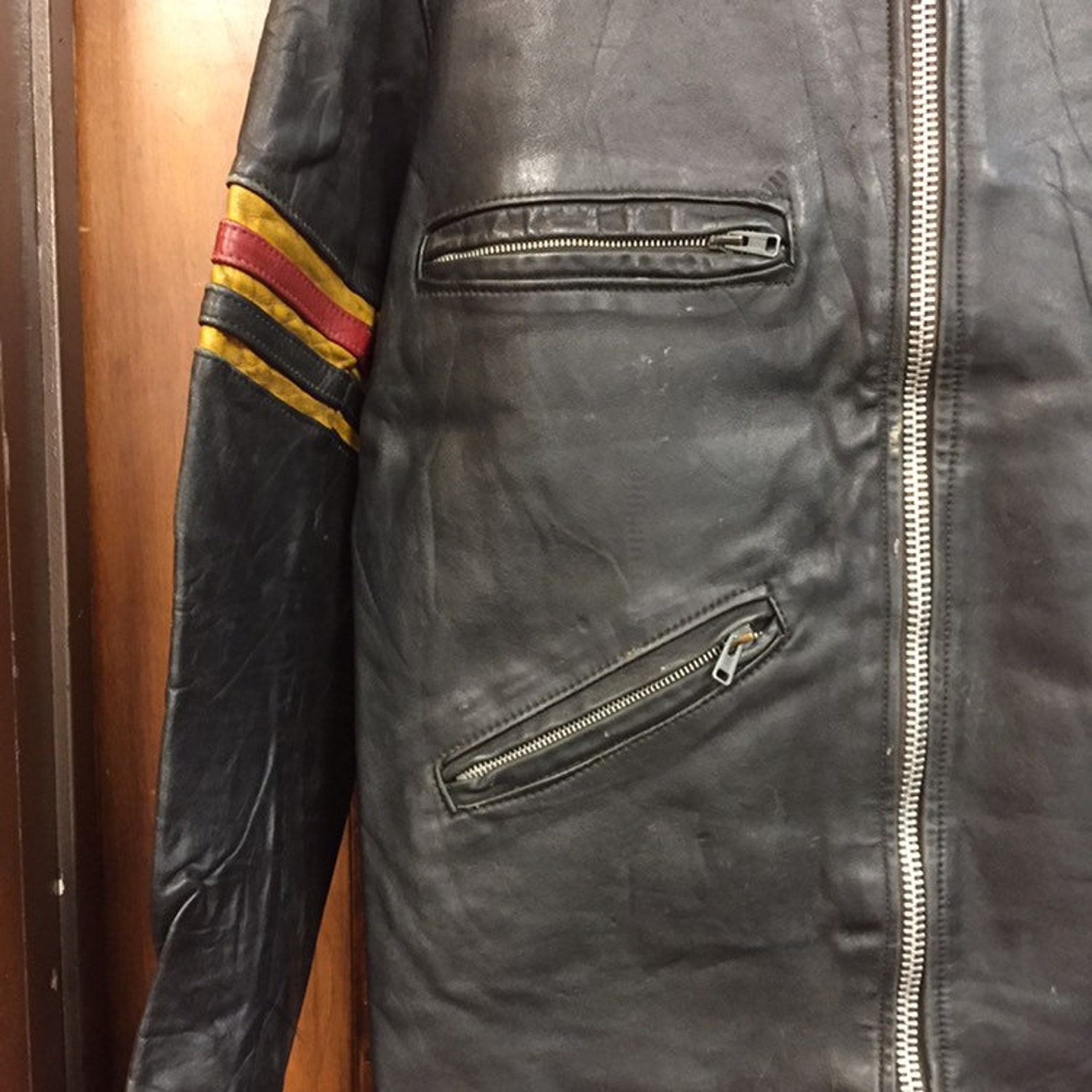 Vintage 1960s Easy Rider Style Cafe Racer Leather Jacket | Etsy