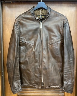 Vintage 1960's Size L Schott Perfecto Dark Brown Cafe Racer