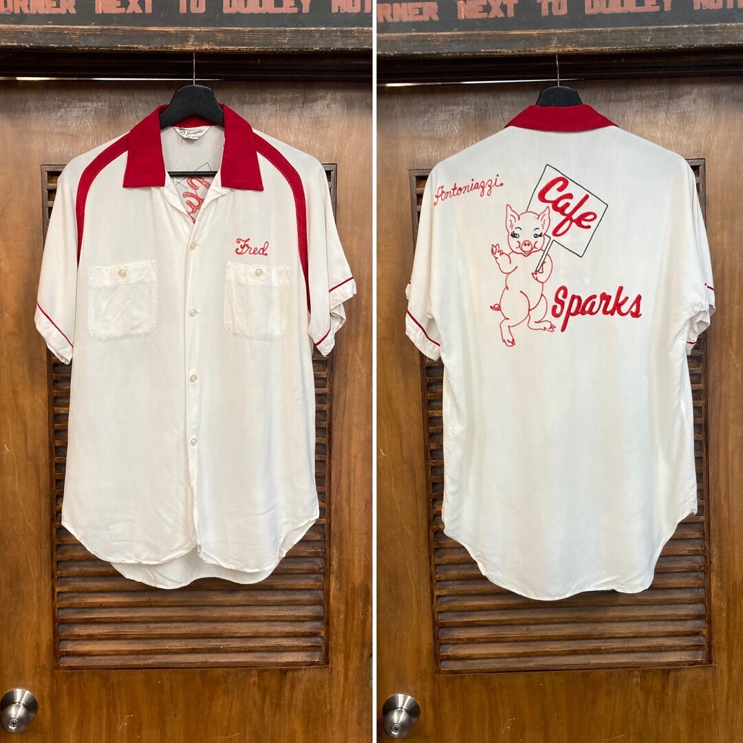 50s 60s Bowler's SHIRTS AND UNIFORM 鹿