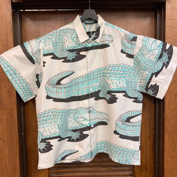 Vintage 1980's Size L “cactus Club” Atomic Crocodile Cotton New