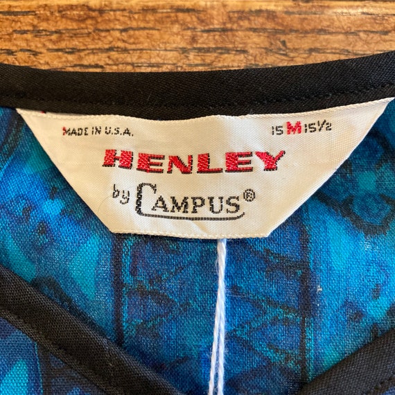 Vintage 1960’s -Deadstock- “Campus” Label Henley … - image 10