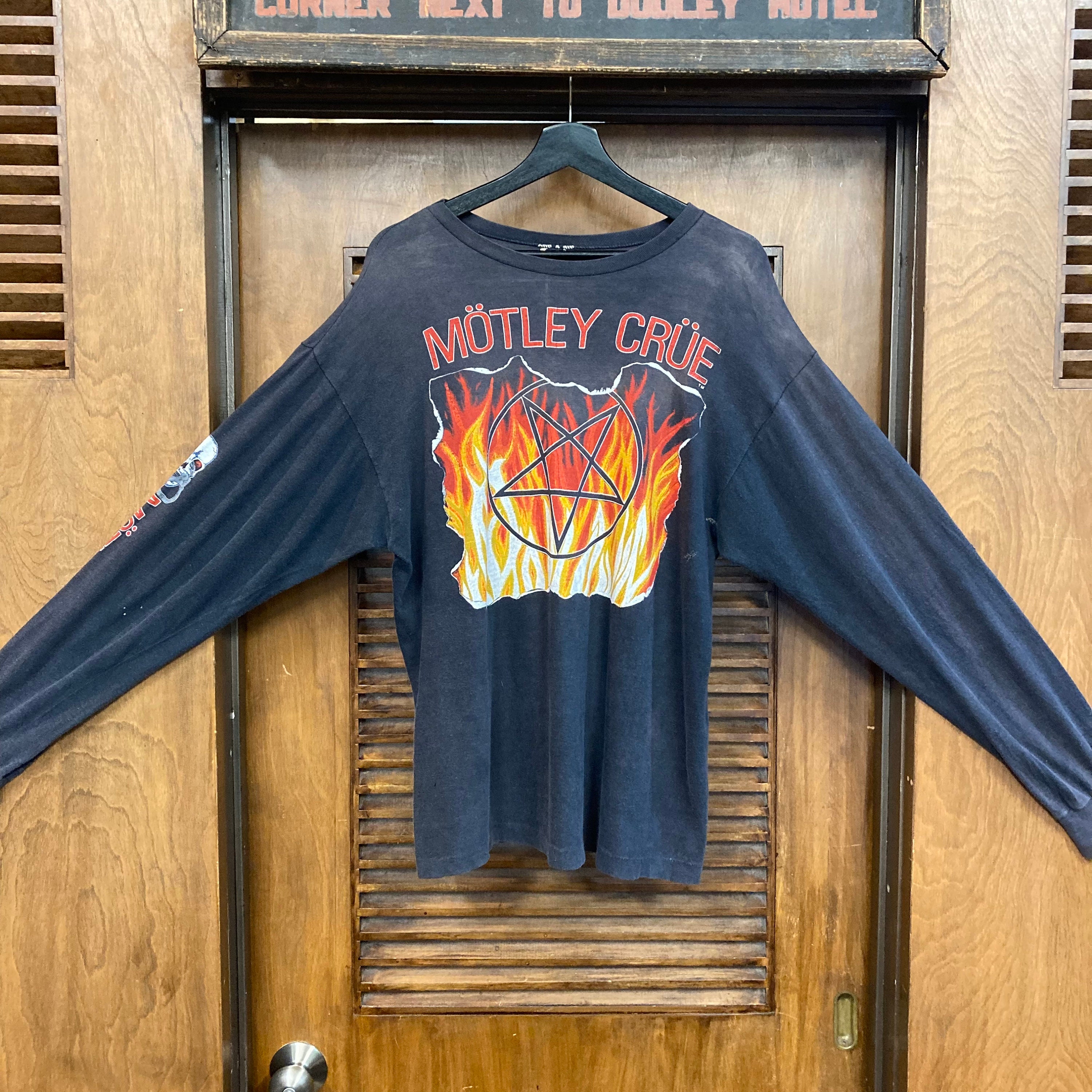 Vintage 1980's Original Motley Crüe Rock Band 1983-84 Two-sided