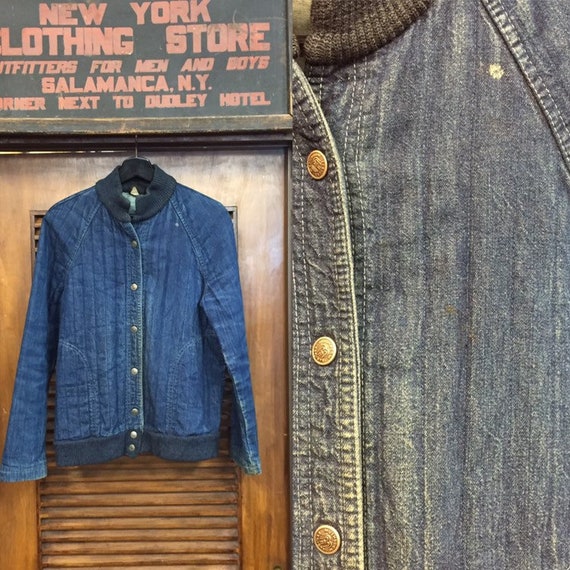 Vintage 1960’s “Mushroom” Label Quilted Denim Jack