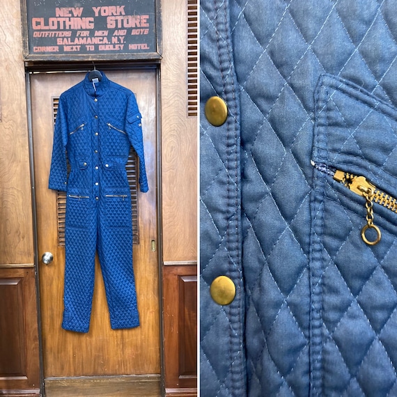 Vintage 1980’s Blue Quilted Parachute Military New