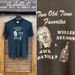 Vintage 1980’s Willie Nelson & Jack Daniels Two Favorites T-Shirt, 80’s Tee Shirt, Vintage Clothing