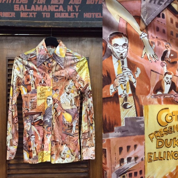 Vintage 1970’s Jazz Classics Disco Shirt, Vintage
