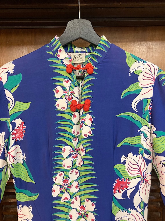 Vintage 1940’s Original Vertical Floral Rayon Pak… - image 3