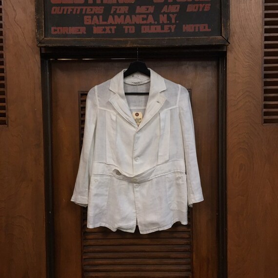 Vintage 1920s Norfolk Style Linen Belt Back Blazer Jacket - Etsy