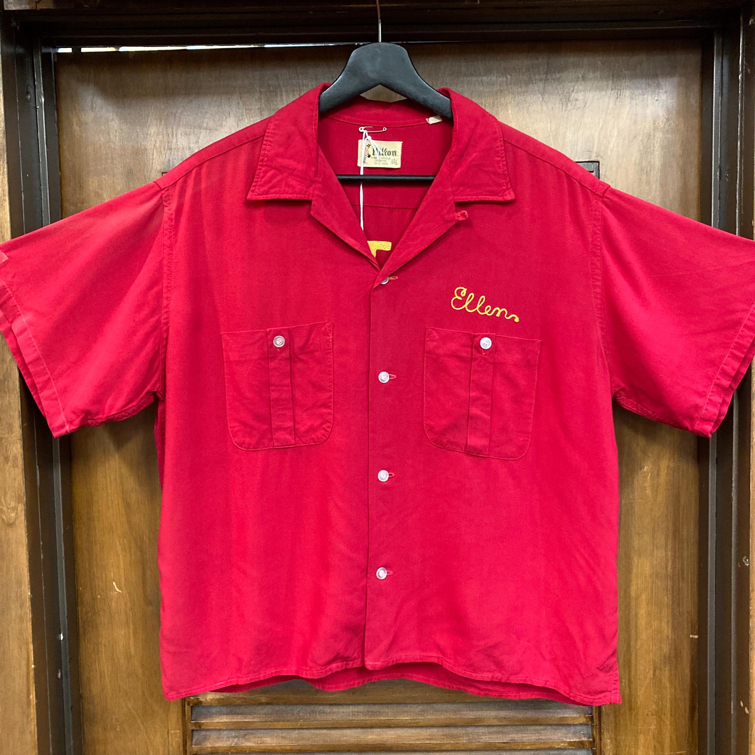 t*読様 Hilton bowlingshirt 50s Vintage 50s Hilton Bowling Shirt Mens Large 16 Deadstock