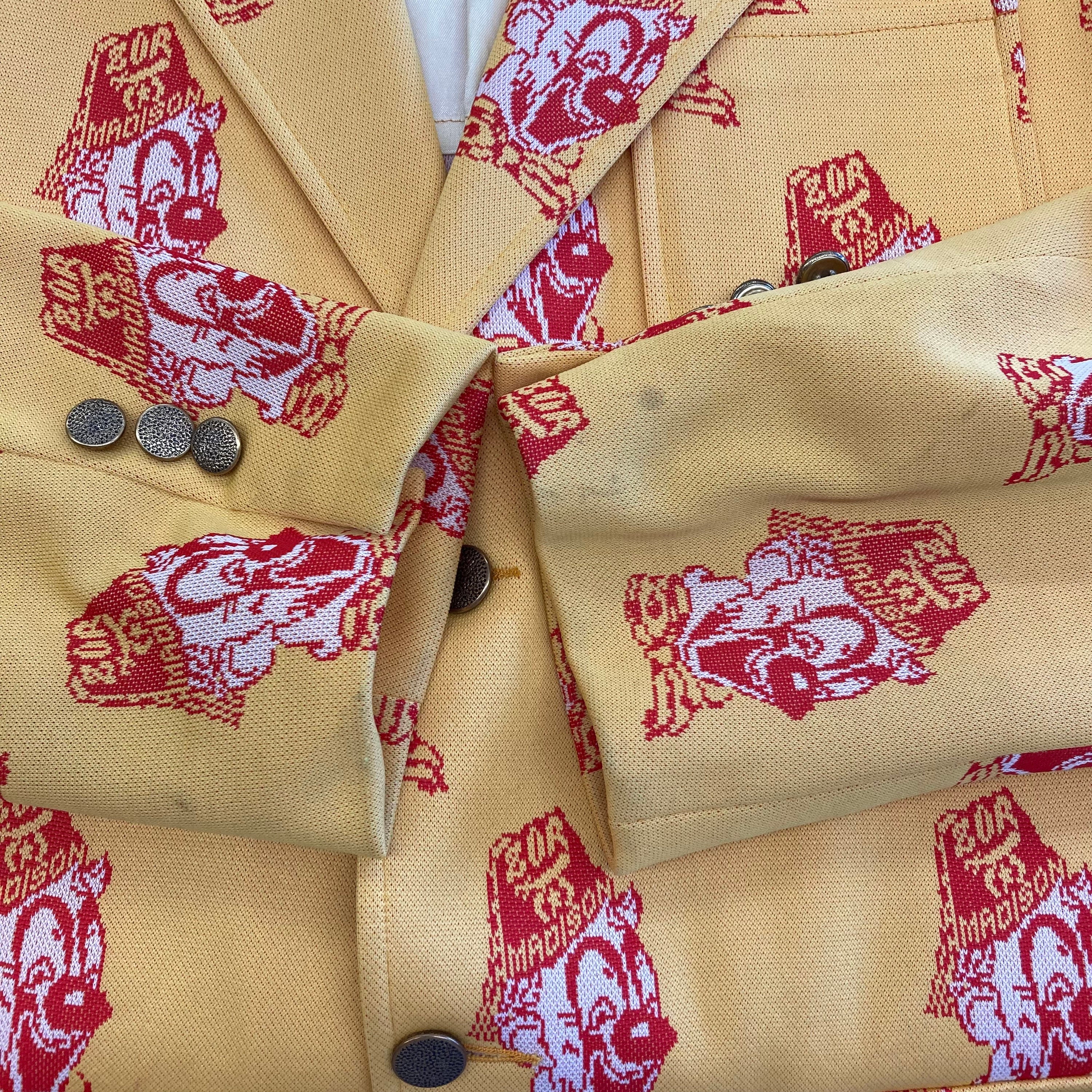 【vintage】 Oversizecoat Mod Vintage 1970's Clown Shriner Mod Disco Jacket Sport Coat