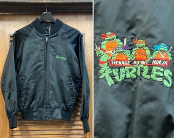 Vintage 1980’s Teenage Mutant Ninja Turtles Bomber Jacket, 80’s Jacket, 80’s Bomber, 80’s Cartoon, TMNT, Vintage Clothing