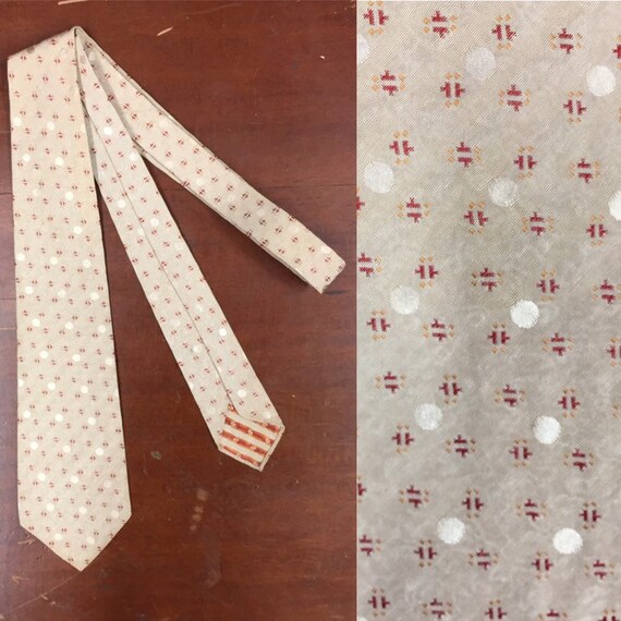 Vintage 1930’s, Polka Dot And Geometric Design Swi