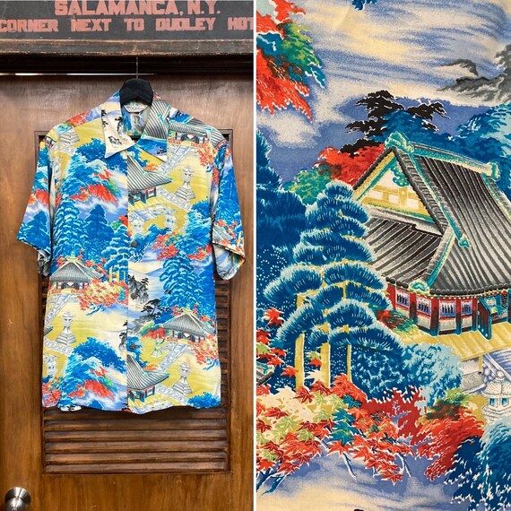 Vintage 1950's Original “kilohana” Asian Japan Design Crepe Vintage 1950's Original “kilohana” Asian Japan Design Crepe