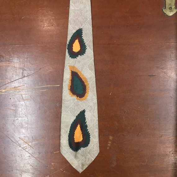 Vintage 1940s Haband Leaf Pattern Swing Tie 1940s Tie - Etsy Sweden