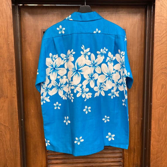 1960s deadstock polished cotton floral structured collar blouse