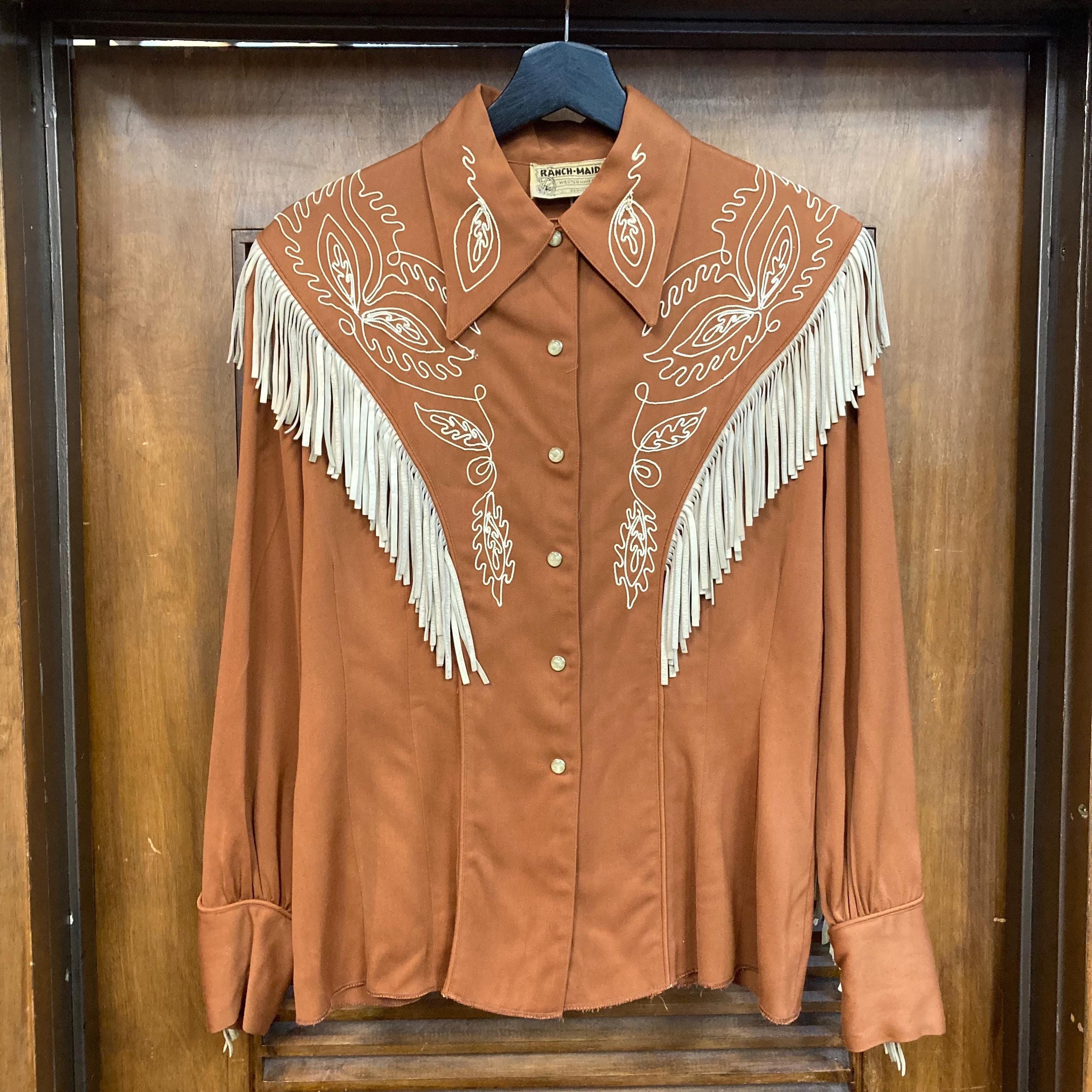Vintage 1940's “ranch Maid” Cowboy Western Rayon Gabardine Fringe
