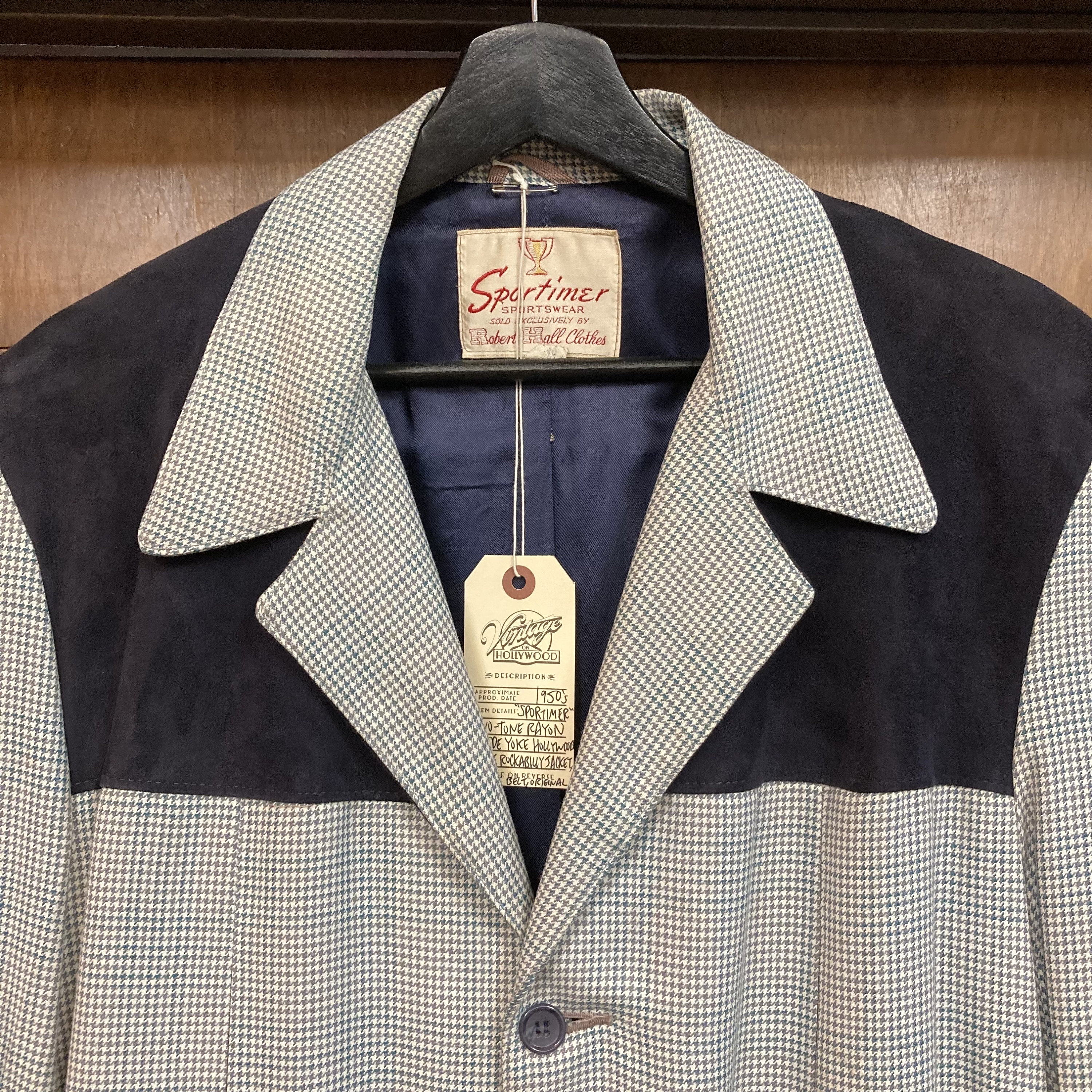 Vintage 1950's “sportimer” Two-tone Rayon X Suede Yoke Vintage 1950's “sportimer” Two-tone Rayon X Suede Yoke