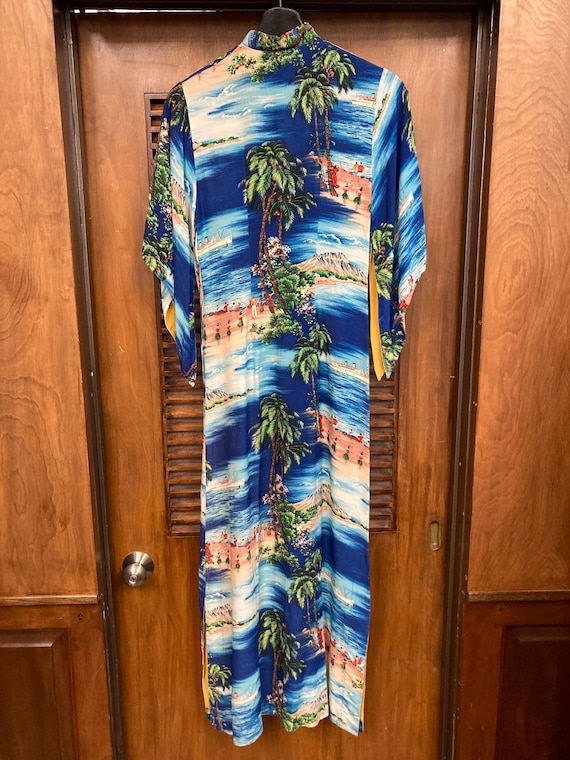 Vintage 1950’s Iolani Tropical Island Crepe Pake … - image 9